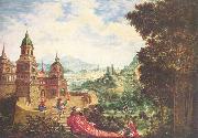 Albrecht Altdorfer Deutsch: Der Hoffart sitzt der Bettel auf der Schleppe oil painting